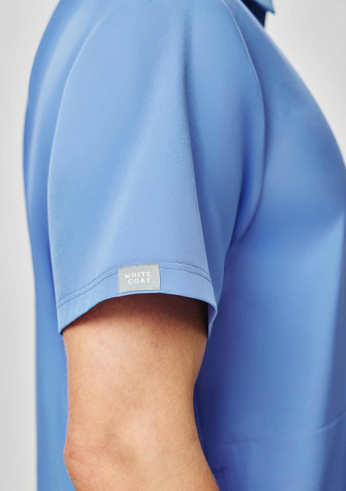 Zip-Up Polo MoveTech® Scrub Top - Men / Cool Ceil